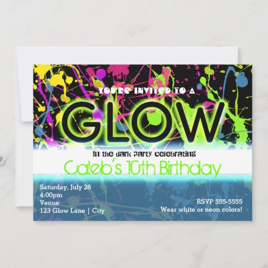 Invitation Carton d'invitation pour fête d'anniversaire avec  (Devant)