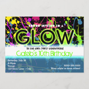 Invitation Carton d'invitation pour fête d'anniversaire avec 