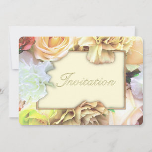 Invitation Carton d'invitation pour fête d'anniversaire Rose