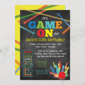 Invitation Carton d'invitation pour fête d'Arcade Bowling ave (Devant / Derrière)