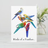 Invitation Carton d'invitation pour fête de perroquets de la  (Debout devant)