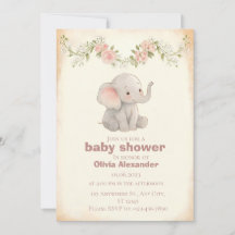 Carton d'invitation pour la Baby Shower de Petit É