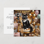 Invitation Carton d'invitation pour la fête de la chatte work (Devant / Derrière)