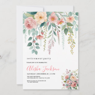 Invitation Carton d'invitation pour la fête de retraite Flora