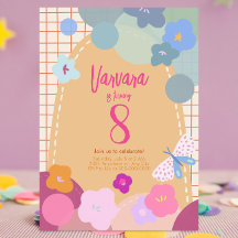 Carton d'invitation pour la fille d'anniversaire a