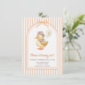 Invitation Carton d'invitation pour l'anniversaire de caneton (Debout devant)