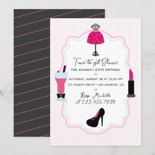 Invitation Carton d'invitation pour l'anniversaire de la Diva
