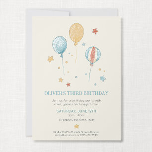 Invitation Carton d'invitation pour l'anniversaire de l'enfan