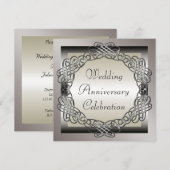 Invitation Carton d'invitation pour l'anniversaire de mariage (Devant / Derrière)