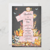 Invitation Carton d'invitation pour l'anniversaire d'une fill (Devant)