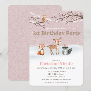 Invitation Carton d'invitation pour le 1er anniversaire de fi