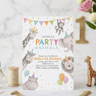 Invitation Carton d'invitation pour le 1er anniversaire de Sa