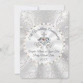 Invitation Carton d'invitation pour le 25ème anniversaire de  (Devant)