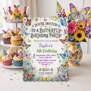 Invitation Carton d'invitation pour le 9ème anniversaire de p