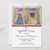 INVITATION CARTON D'INVITATION POUR LE PARTI DU BANC ROUGE DU (Devant)