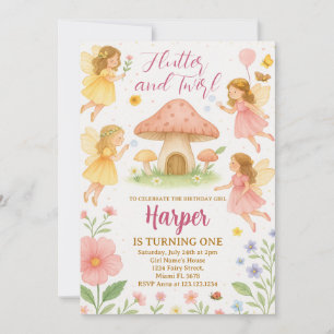 Invitation Carton d'invitation pour le premier anniversaire d