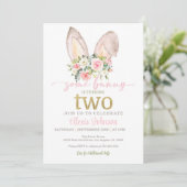 Invitation Carton d'invitation pour les 2 ans - Oreilles de L (Debout devant)