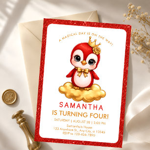 Invitation Carton d'invitation pour les 4 ans de la princesse
