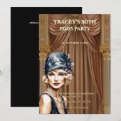 Invitation Carton d'invitation pour les 50 ans de Gatsby, ins (Devant / Derrière)