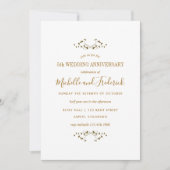 Invitation Carton d'invitation pour les 5 ans de mariage en b (Devant)