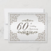 Invitation Carton d'invitation pour les 60 ans de mariage pai (Devant)