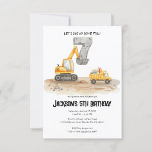 Invitation Carton d'invitation pour les 7 ans de votre garçon