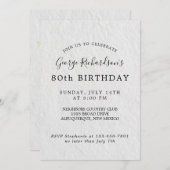 Invitation Carton d'invitation pour les 80 ans (Devant / Derrière)