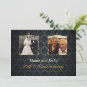 Invitation Carton d'invitation pour photo de mariage 50e anni (Debout devant)