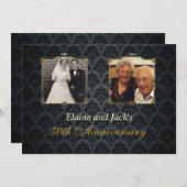 Invitation Carton d'invitation pour photo de mariage 50e anni (Devant / Derrière)