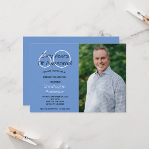 Invitation Carton d'invitation pour ses 60 ans pour lui