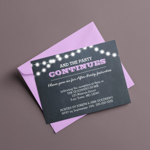 Invitation Carton d'invitation pour soirée après lumières de