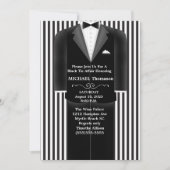 Invitation Carton d'invitation pour soirée de mariage en smok (Devant)