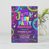 Invitation Carton d'invitation pour soirée Jump Glow (Debout devant)