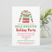 Invitation Carton d'invitation pour soirée pull de Noël laid (Debout devant)