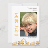 Invitation Carton d'invitation pour un 3e anniversaire avec p (Devant)