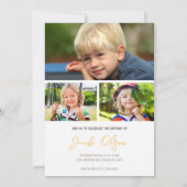 Invitation Carton d'invitation pour un 3e anniversaire avec p (Dos)