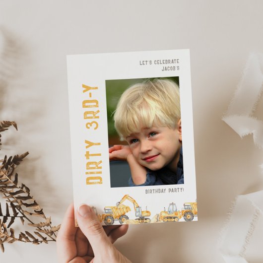 Invitation Carton d'invitation pour un 3e anniversaire avec p