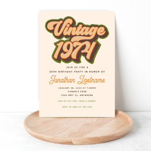 Invitation Carton d'invitation pour un 50e anniversaire de 19