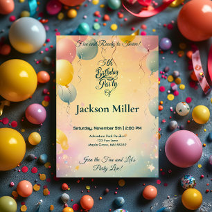 Invitation Carton d'invitation pour un 5ème anniversaire avec