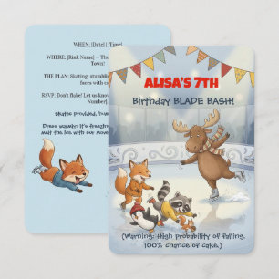 Invitation Carton d'invitation pour un anniversaire de patina