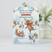 Invitation Carton d'invitation pour un anniversaire de patina (Debout devant)