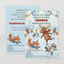 Carton d'invitation pour un anniversaire de patina