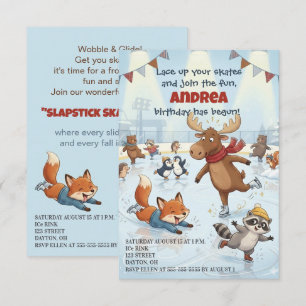 Invitation Carton d'invitation pour un anniversaire de patina