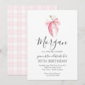 Invitation Carton d'invitation pour un Martini "PINK bow A Ti (Devant / Derrière)