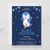 Invitation Carton d'invitation pour une baby shower avec un a (Devant)