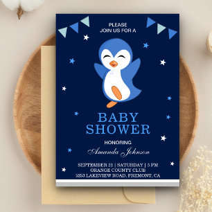 Invitation Carton d'invitation pour une baby shower avec un a