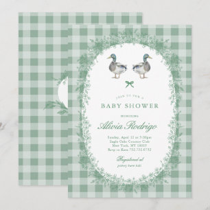 Invitation Carton d'invitation pour une baby shower avec un c