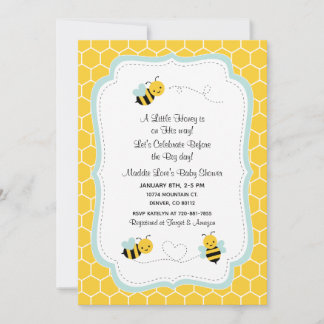 Invitation Carton d'invitation pour une Baby Shower avec une