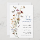 Invitation Carton d'invitation pour une Baby Shower Papillon (Devant)
