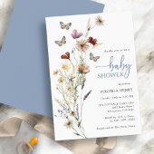 Invitation Carton d'invitation pour une Baby Shower Papillon